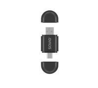 Adattatore wireless Savio TR-17 CarPlay Android Auto USB-A USB-C Nero