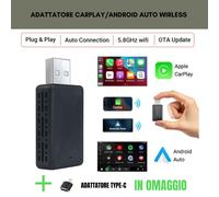 Adattatore Wireless USB CarPlay Android Auto Universale per Auto