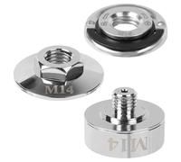 Adattatore X Lock a M14, dado di serraggio rapido M14, kit adattatore X Lock in acciaio inox 304, compatibile con dischi di taglio X lock Smerigliatrice angolare, dado flangia, dado di bloccaggio
