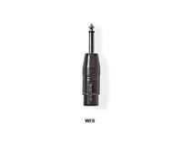Adattatore XLR Mono Femmina a 3 Pin XLR - Maschio da 6,35 mm Nero - 2 pezzi