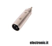 Adattatore XLR XLR 3p (M) - RCA Maschio Argento 2 pezzi
