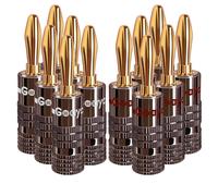 adattatori a banana da 4 mm placcati oro 24 K connettori per diffusori 6 paia 12