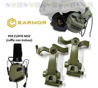Adattatori Attacchi Elmetto Arc Cuffie EARMOR M16C per M32 MOD 3 4 FOLIAGE GREEN