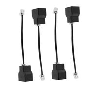Adattatori di linea telefonica Rj11 Rj14 6p4c Adattatore di linea staccabile Parti telefoniche Set di 4, materiale ABS durevole, compatibilità universale, processo di installazione facile per area di