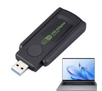 Adattatori di rete USB per computer | Dongle per schede di rete wireless a doppia banda 2.4G/5G, adattatore 600 Mbps, Plug and Play, ricevitore di rete, doppia antenna esterna