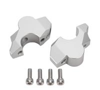 Adattatori di riser per manubrio da 1 coppia Compatibili con X-ADV XADV 750 Adv 150 160 350 Motocicli Regolazione dell'altezza della maniglia verso l'alto e l'estensione all'indietro(Silver)