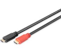 DIGITUS Cavo di collegamento HDMI High Speed, tipo A - con amplificatore di segnale - 30.0 m - Full HD 1080p/60Hz - compatibile con TV/beamer/monitor - contatti placcati oro - nero