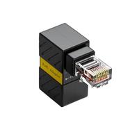 Adattatori Ethernet RJ45 ad angolo retto compatibili per cavo Ethernet Cat6 adattatore RJ45 maschio a femmina Extender di rete