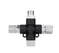 Adattatori for tubi dell'aria for aerografo a 3 vie Collettore divisore Accessori for aerografo Raccordi for aerografo multiuso 1/8" con valvola a manopola di regolazione(NO Adjust Knob)