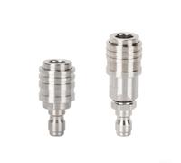 Adattatori inossidabili robusti della rondella di pressione 1/4 NPT | Valutazione 5000 PSI, filettatura 1/4 NPT, acciaio inossidabile, si adatta alla maggior parte delle pistole, set da 2 pezzi