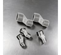 Adattatori Offset Rubinetto Angolo 10 Mm 2pz 3/4 Pollici per a Parete 1/2 P