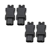 Adattatori per Cavo di Alimentazione IEC320 C8 a IEC320 C5 da 4 Pezzi, Convertitore da C8 a C5 Convertitore Universale 10A 250V per Adattatore di Alimentazione per Laptop Server