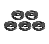 Adattatori per dischi Adattatore per dischi per grammofono Adattatore per giradischi 45 giri in plastica nera Set da 5 pezzi per accessori di ricambio per fonografo per giradischi