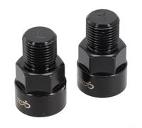 Adattatori per estensori per pedivelle da 9/16 pollici e pedali da 1/2 pollici, distanziatore esteso per pedale esteso, accessori per parti di biciclette in alluminio nero coppia convertitore pedale