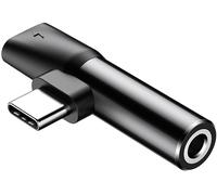 Baseus Audio Converter L41 adattatore da USB - C a USB - C port + jack da 3,5 mm per cuffie - Nera