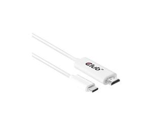 Adattatori per inversione del genere dei cavi CLUB3D USB C to HDMI™ 2.0 UHD Cable Active 1.8 M./5.9 Ft.