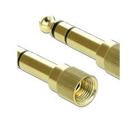 Delock Adattatore da spina jack da 6,35 mm a presa jack da 3,5 mm a 3 pin in metallo avvitabile 2 pezzi NEW
