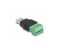 Adattatori per inversione del genere dei cavi DELOCK Adattatore da USB 2.0 Tipo-A maschio a Morsettiera 2 parti