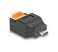 Adattatori per inversione del genere dei cavi DELOCK Adattatore da USB Type-C 2.0 maschio per morsettiera con pulsante