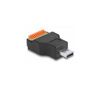 Adattatori per inversione del genere dei cavi DELOCK Adattatore per morsettiera USB 3.2 Gen 1 Tipo-A maschio con pulsante