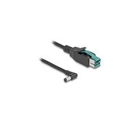 Adattatori per inversione del genere dei cavi DELOCK Cavo PoweredUSB maschio 12 V - DC 5,5 x 2,5 mm maschio ad angolo 3 m