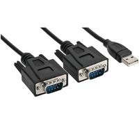 Adattatori per inversione del genere dei cavi INLINE Cavo adattatore USB 2.0 a 2x 9pin Sub D M, 1,5m