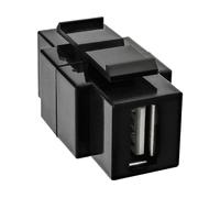 Adattatori per inversione del genere dei cavi INLINE InLine Inserto Snap-In USB 2.0 Type A/B femmina/femmina, nero