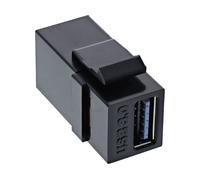 Adattatori per inversione del genere dei cavi INLINE USB 3.0 Keystone Snap-In insert, presa USB-A, nero
