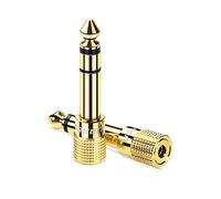 UGREEN Adattatore Audio Jack 3,5 Femmina a 6,3 Maschio a Minijack Connettore HiFi per Pianoforte Elettrico Tastiera Amplificatore Chitarra Cuffie Mixer (2 Pack)