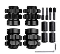 Adattatori per mozzi ruota scanalati in alluminio da 17 mm per Traxxas E-Revo E-Maxx Summit, set di 4 (nero)