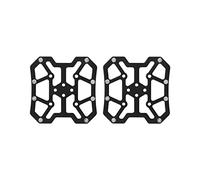 Adattatori per pedali senza clip per bicicletta, convertitore per pedali da mountain bike in lega di alluminio con bloccaggio automatico, piattaforma piatta antiscivolo per sis (Nera)