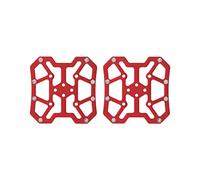 Adattatori per pedali senza clip per biciclette, convertitore di pedali per mountain bike in lega di alluminio a bloccaggio automatico con chiodi antiscivolo per il ciclismo su (Rossa)