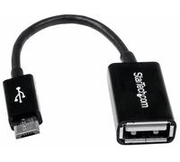 ADATTATORI STARTECH Cavo Adattatore micro USB a USB femmina OTG da viaggio 12cm M/F - Nero