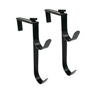 Adatto a binari quadrati di diametro da 2 a 11 cm, gancio in metallo per cappotti e cappelli con morsetto a pollice, rivestimento antiruggine, gancio doppio per palo da piscina regolabile per