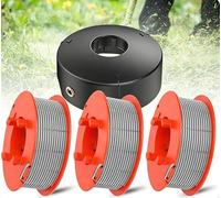 Adatto a filo per decespugliatore Bosch, 3 bobine per decespugliatore compatibili con Bosch ART 23/26/30 COMBITRIM & ART 23/26 EASYTRIM, ricambio per tagliabordi automatici per F016800175 (3 bobine +