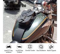 Adatto A per Reale Anstruther Super Meteora 650 Kraftstofftank-Ledergürtel, Nero