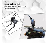 Adatto A Royal Enfield Super Meteor 650 Corsa Con Schienale E Portapacchi