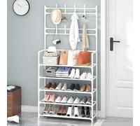 Adatto a varie scene tra cui soggiorno, ingressi, cucine, portaoggetti per il pavimento per abbigliamento, cappello e capacità delle scarpe. bianco Five layers 80cm