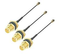 Adatto Compatible With 10 pz U.FL IPX IPEX A impermeabile RP-SMA Bulkhead O-ring femminile RF Codino WIFI Cavo 1.13 1.13 mm 5 cm 10 cm 15 cm 20 cm 30 cm 50 cm (colore:25cm)