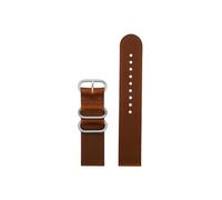 Adatto for Casio PROTREK PRW-60 PRW-61Y PRW-50Y PRW-70Y PRW-30 Cinturino in pelle vintage Anello in acciaio inossidabile(Dark brown-silver)