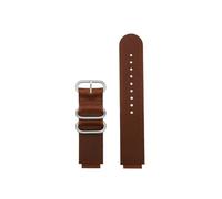 Adatto for Casio W218H/AE-1200/1300/SGW-300 MRW-200 A159/A158 AQ-S810W Cinturino for orologio in vera pelle(Dark brown-steel)