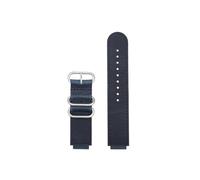 Adatto for Casio W218H/AE-1200/1300/SGW-300 MRW-200 A159/A158 AQ-S810W Cinturino for orologio in vera pelle(Dark blue-steel)