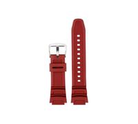 Adatto for Casio W218H AE-1200 AE1100 1300 SGW-300 SGW400 MRW-200 Cinturino for orologio 18mm in resina e silicone(Red Silver)