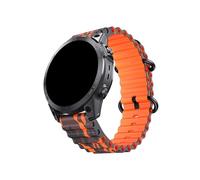 Adatto For Garmin 22 26mm Camo Ocean Silicone Quick Release Wristband Strap Adatto For Fenix5 5XPlus 6 6XPro 7 7X Watch Band /Intinct1 2 Belt(Camo orange,26mm)