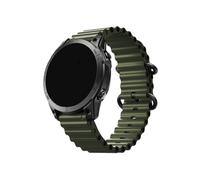 Adatto For Garmin 22 26mm Camo Ocean Silicone Quick Release Wristband Strap Adatto For Fenix5 5XPlus 6 6XPro 7 7X Watch Band /Intinct1 2 Belt(Army green,26mm)