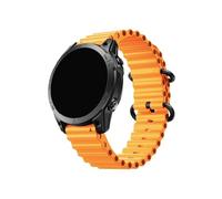 Adatto For Garmin 22 26mm Camo Ocean Silicone Quick Release Wristband Strap Adatto For Fenix5 5XPlus 6 6XPro 7 7X Watch Band /Intinct1 2 Belt(Orange,22mm)