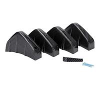 Adatto for Hyundai Veloster 2014-2021 4 pezzi paraurti posteriore labbro diffusore splitter spoiler pinne di squalo auto paraurti labbro anti-urto(Black)