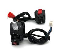 Adatto for interruttori manubrio moto da 22 mm 7/8" lampeggiatore di emergenza clacson antinebbia indicatore di direzione avviamento elettrico pulsante controller manubrio(Black)