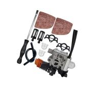 Adatto for la sostituzione del decespugliatore Kit completo di ricambio compatibile con carburatore Potenza migliorata Argento Nero