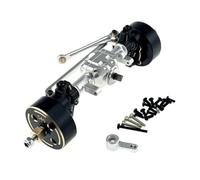 Adatto for MJX 1/18 H18P RC Auto Modifica in Metallo aggiornamento Gruppo assale Anteriore con contrappeso e Set di Bracci servo rinforzati(Silver)